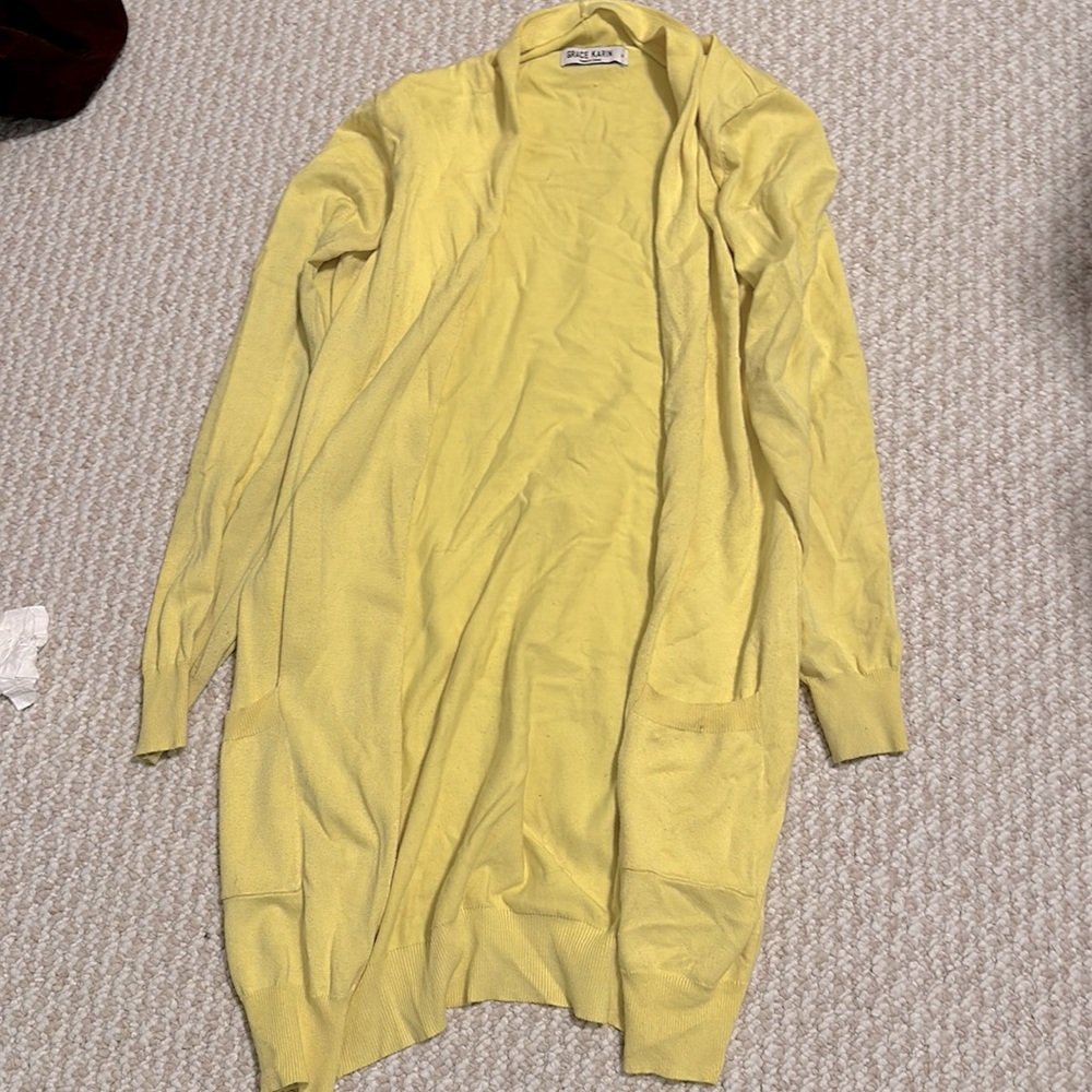 Gently used yellow cardigan